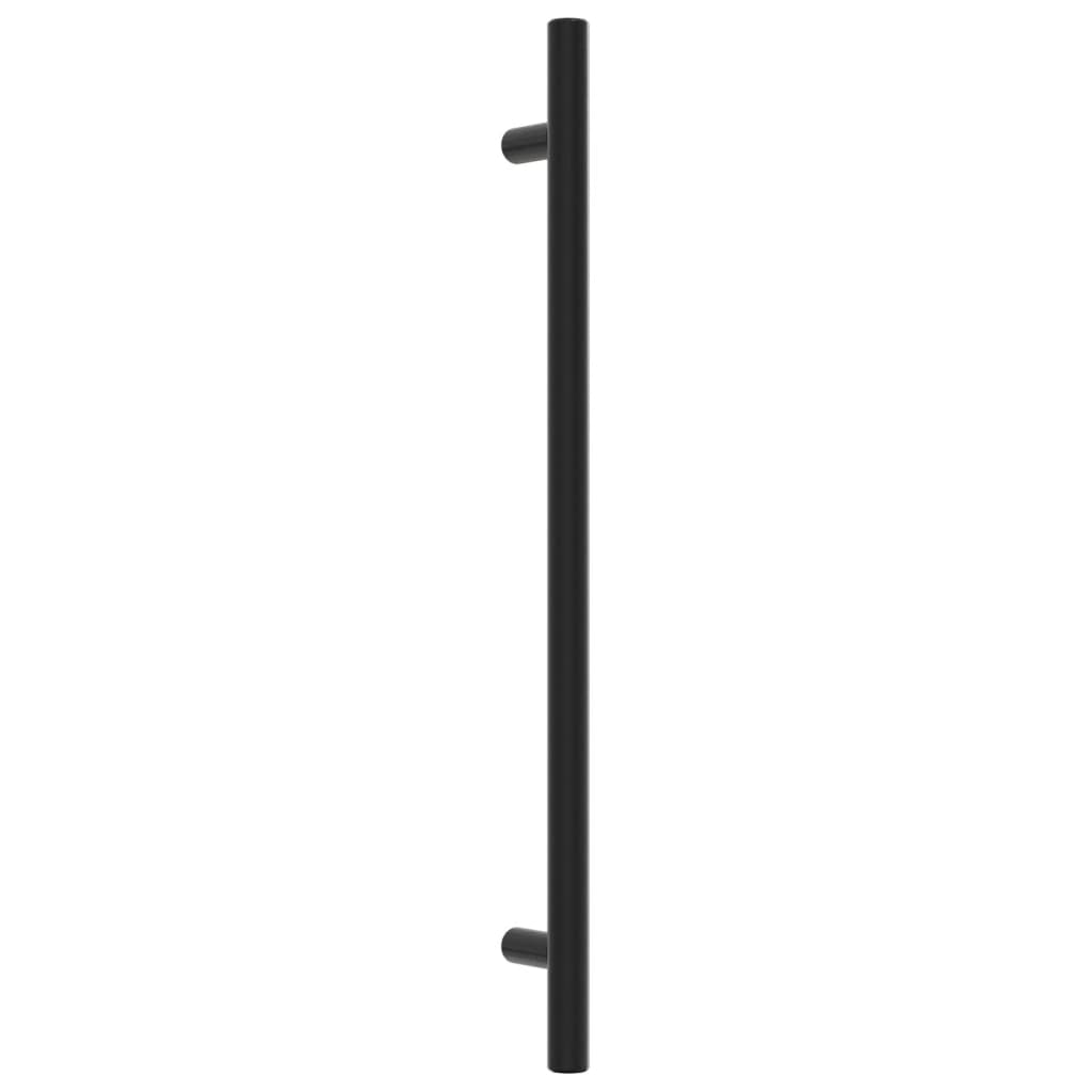 Puxadores para móveis 10 pcs 224 mm aço inoxidável preto
