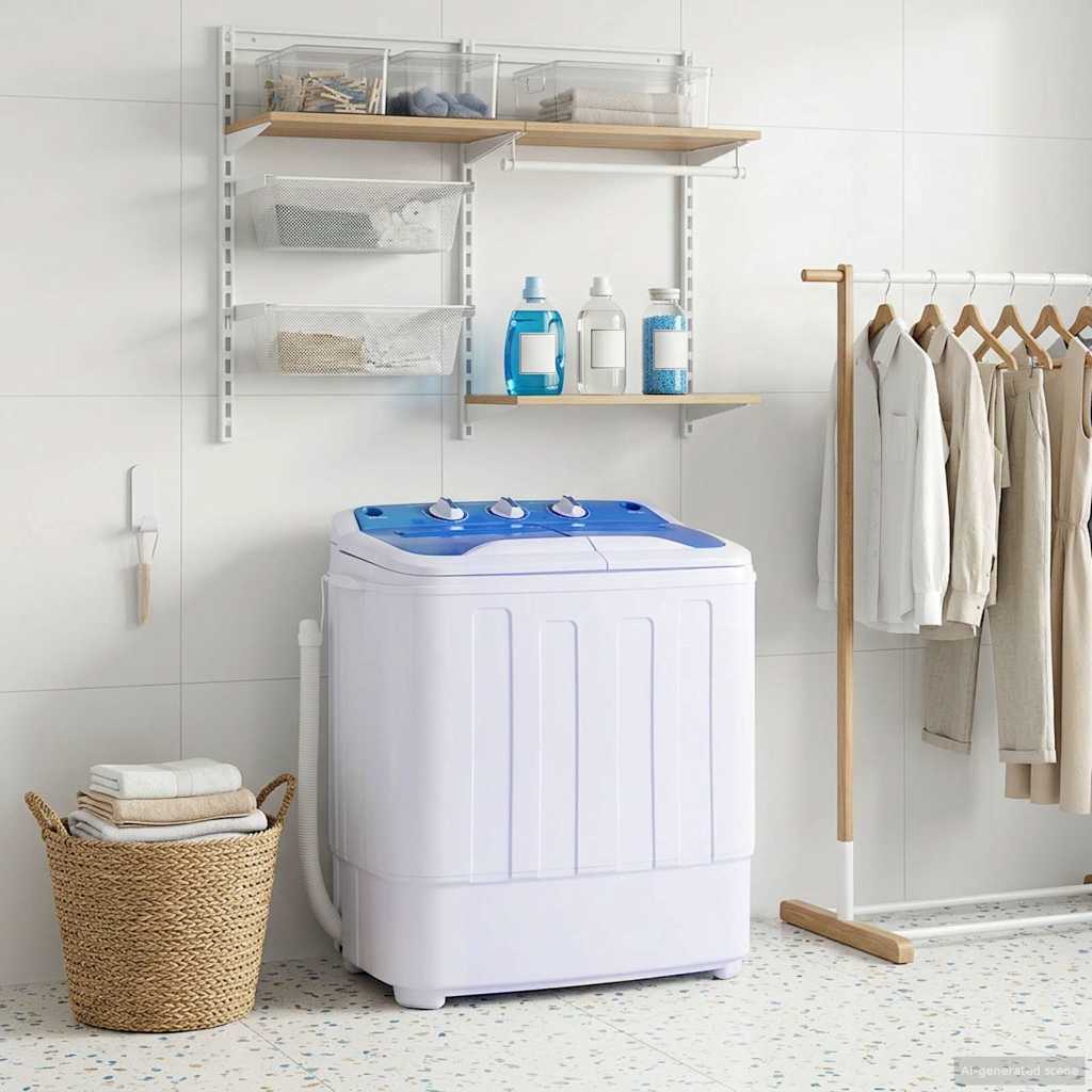 Mini máquina de lavar roupa tambor duplo 5,6 kg
