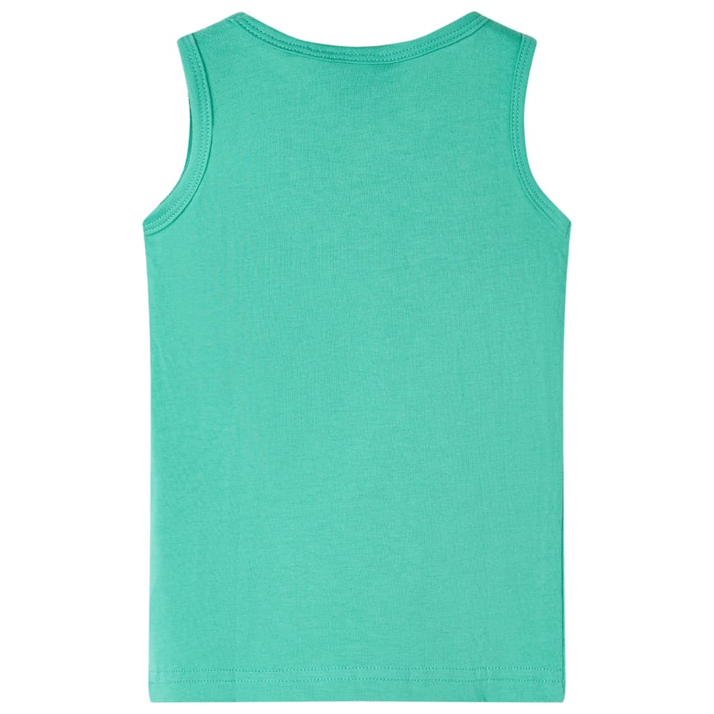 T-shirt de manga cava para criança verde 116