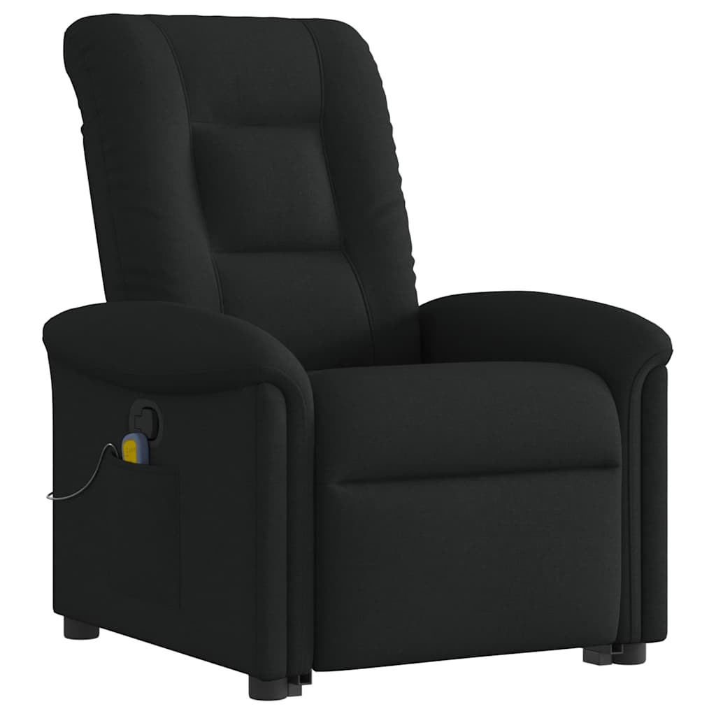 Poltrona de massagens reclinável elevatória tecido preto