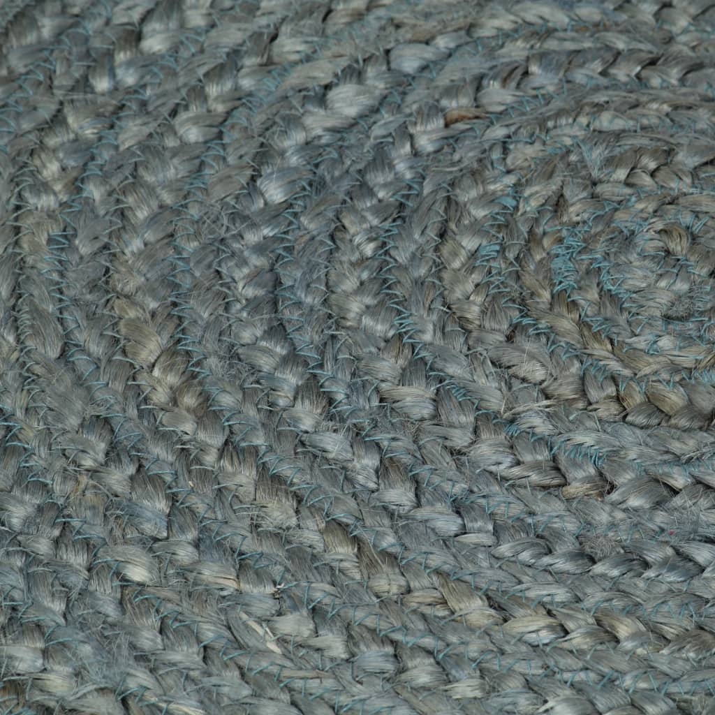 Tapete artesanal em juta redondo 210 cm verde azeitona