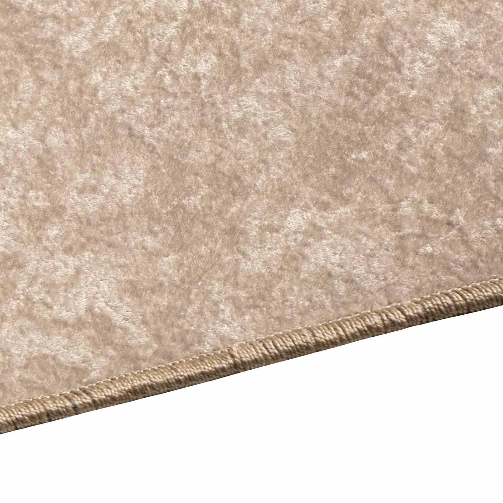 Passadeira marsa bege 120 x 170 cm poliéster e PVC
