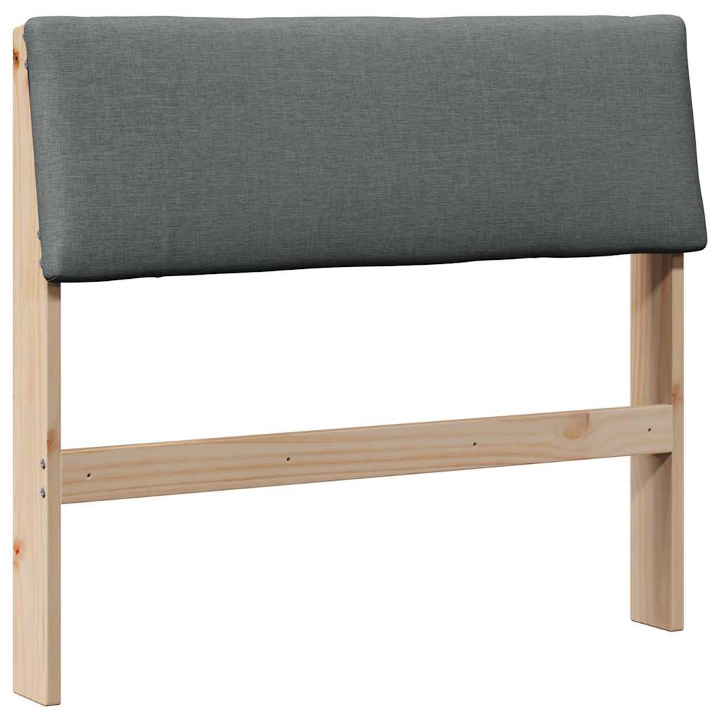 Cabeceira estofada cinza escuro 90 cm