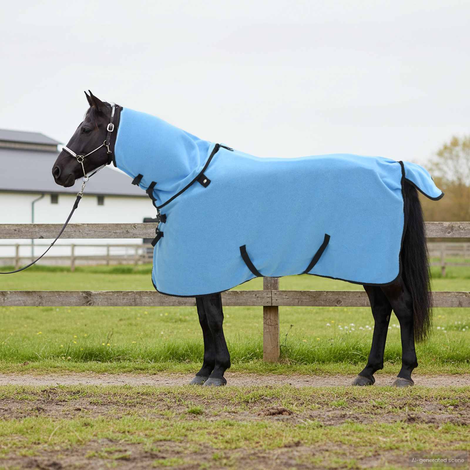Cobertor de cavalo aqua completo 95 cm poliéster