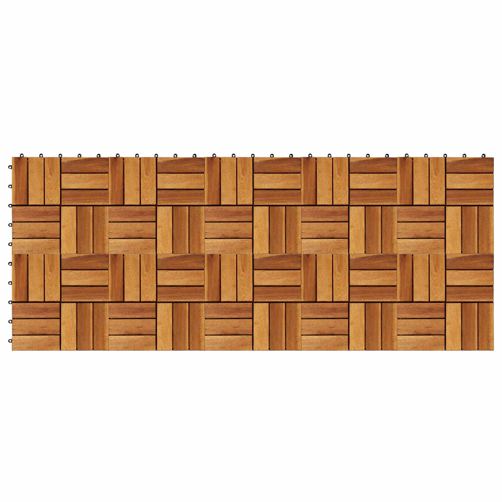 Telha de deck 10 unid. castanho 30 x 30 cm madeira de acácia