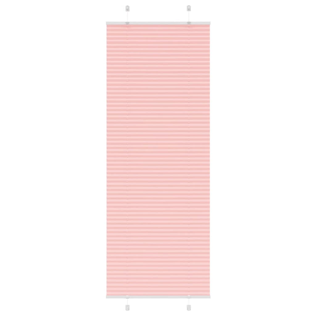Rosa plissada cega 70x200 cm largura tecido 69,4 cm poliéster