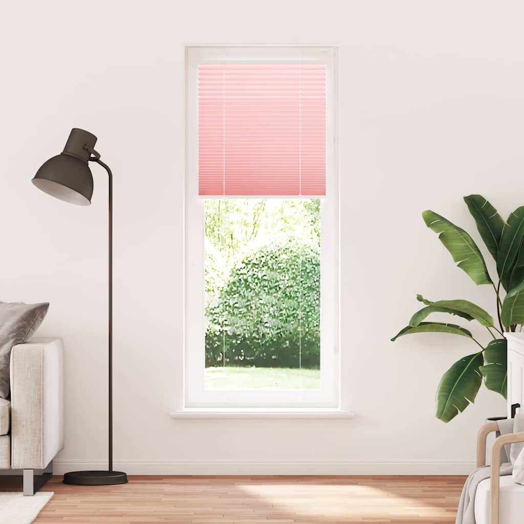 Rosa plissada cega 70x200 cm largura tecido 69,4 cm poliéster
