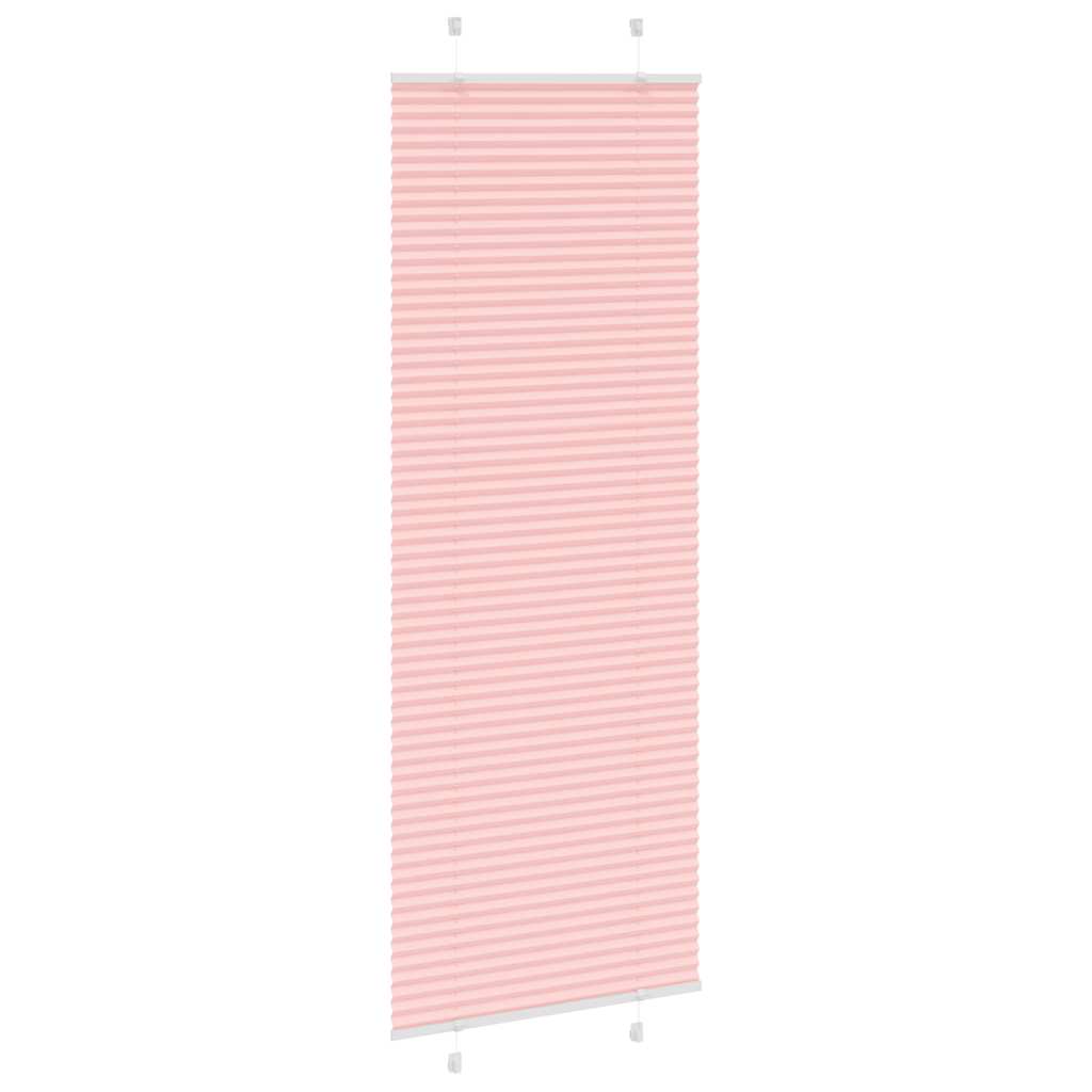 Rosa plissada cega 70x200 cm largura tecido 69,4 cm poliéster