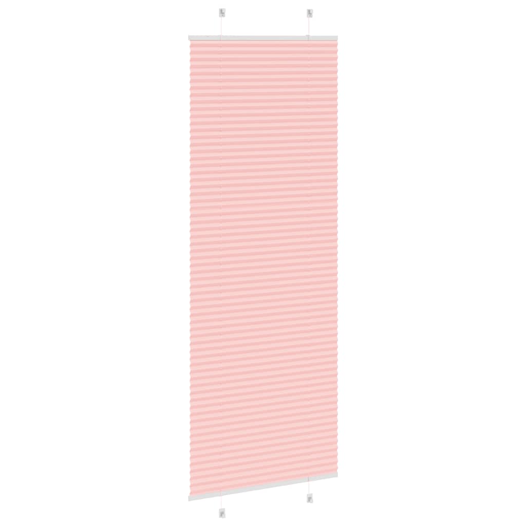 Rosa plissada cega 70x200 cm largura tecido 69,4 cm poliéster