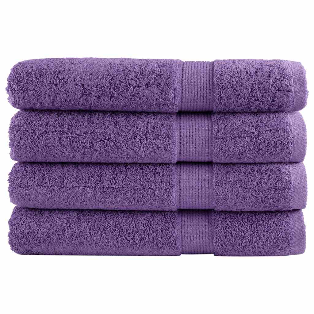 Toalhas premium solund 4 pcs 100x200 cm 600 gsm roxo