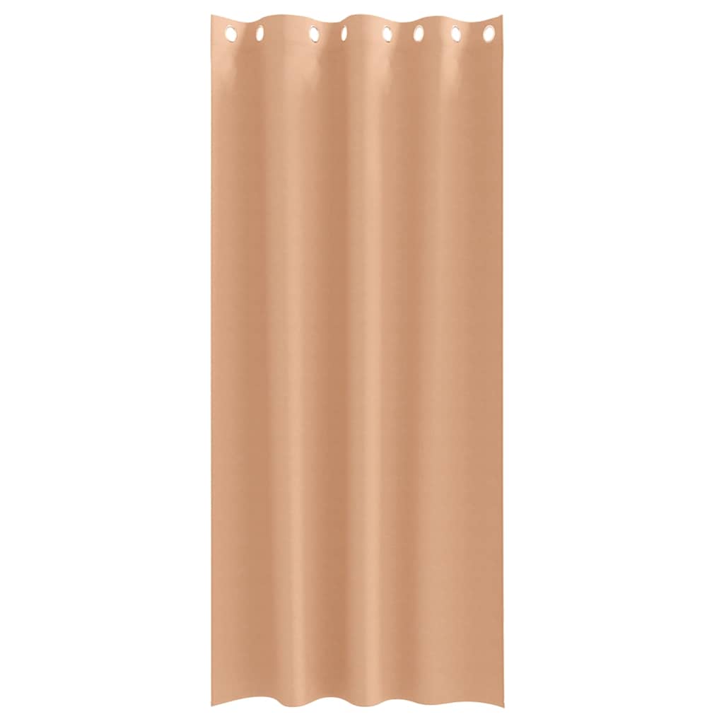 Cortinas blackout com argolas 2 unid. marrom claro 245 x 140 cm
