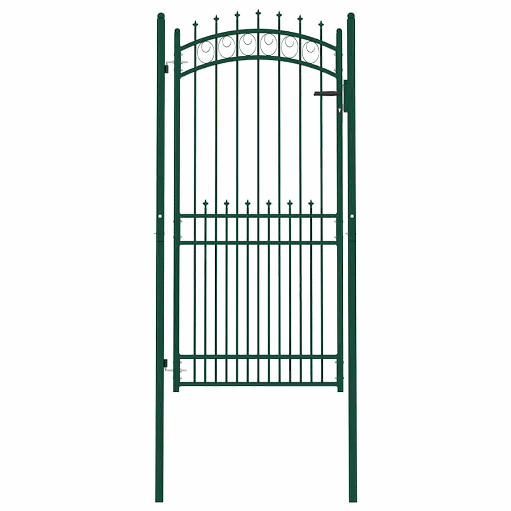 Portão de cerca emmen com pontas de aço 104x147 cm verde