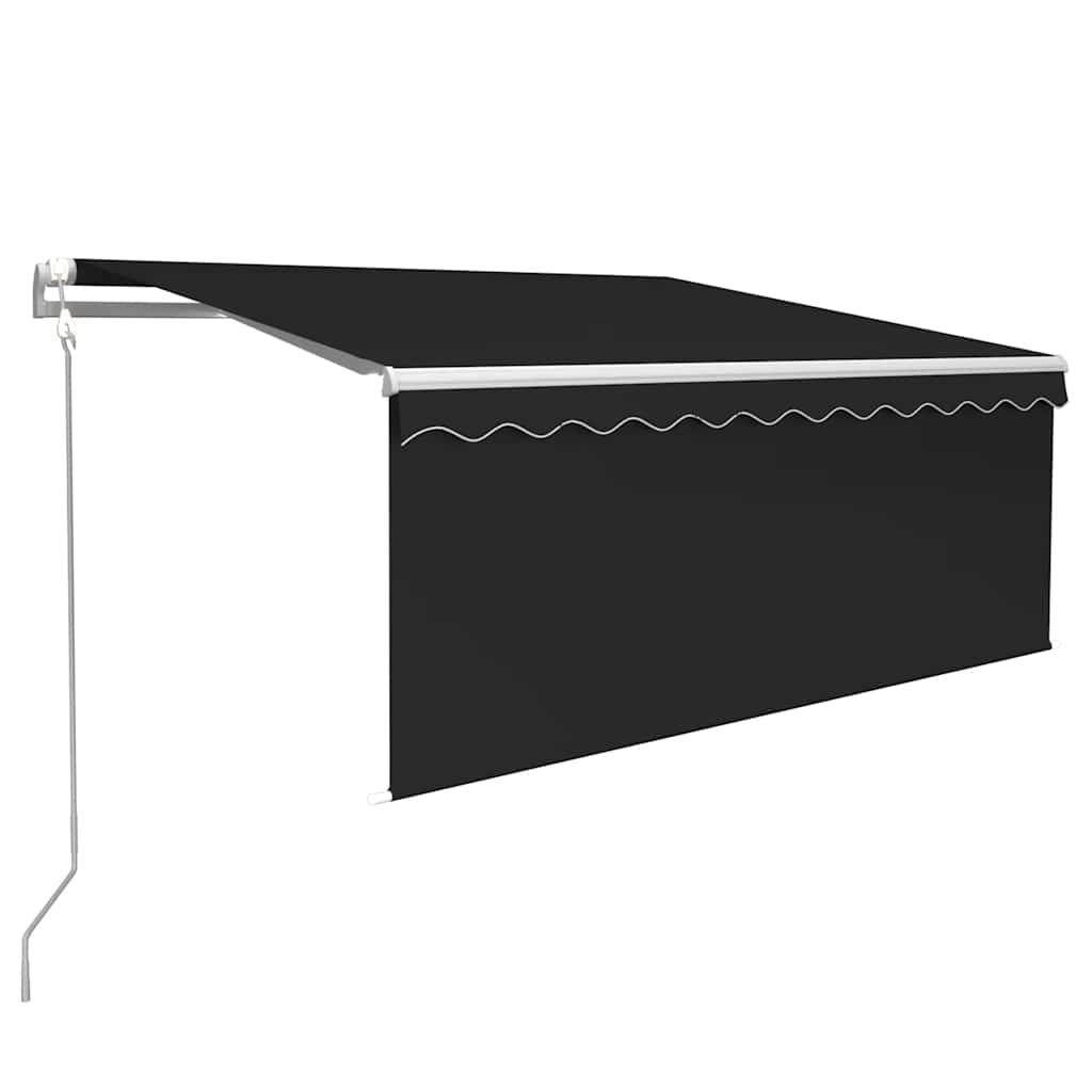Toldo automático c/ estore/LED/sensor vento 3,5x2,5 m antracite