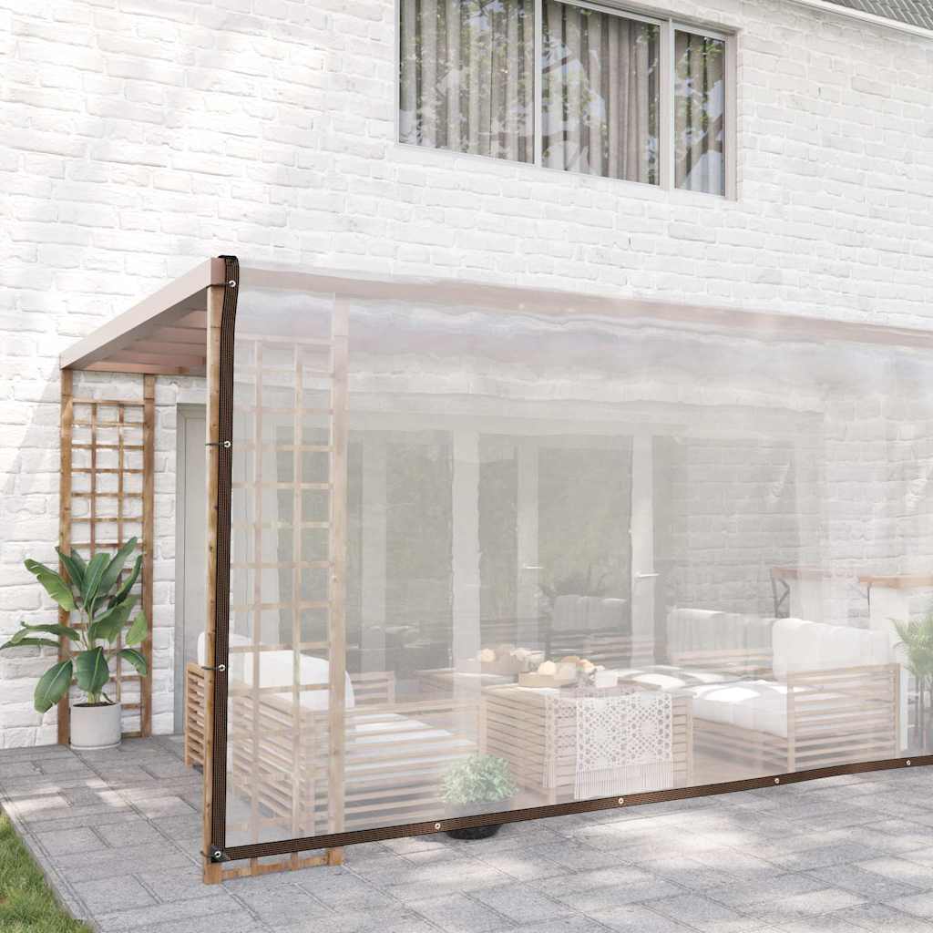 Encerado transparente com ilhós 5x10 m polietileno
