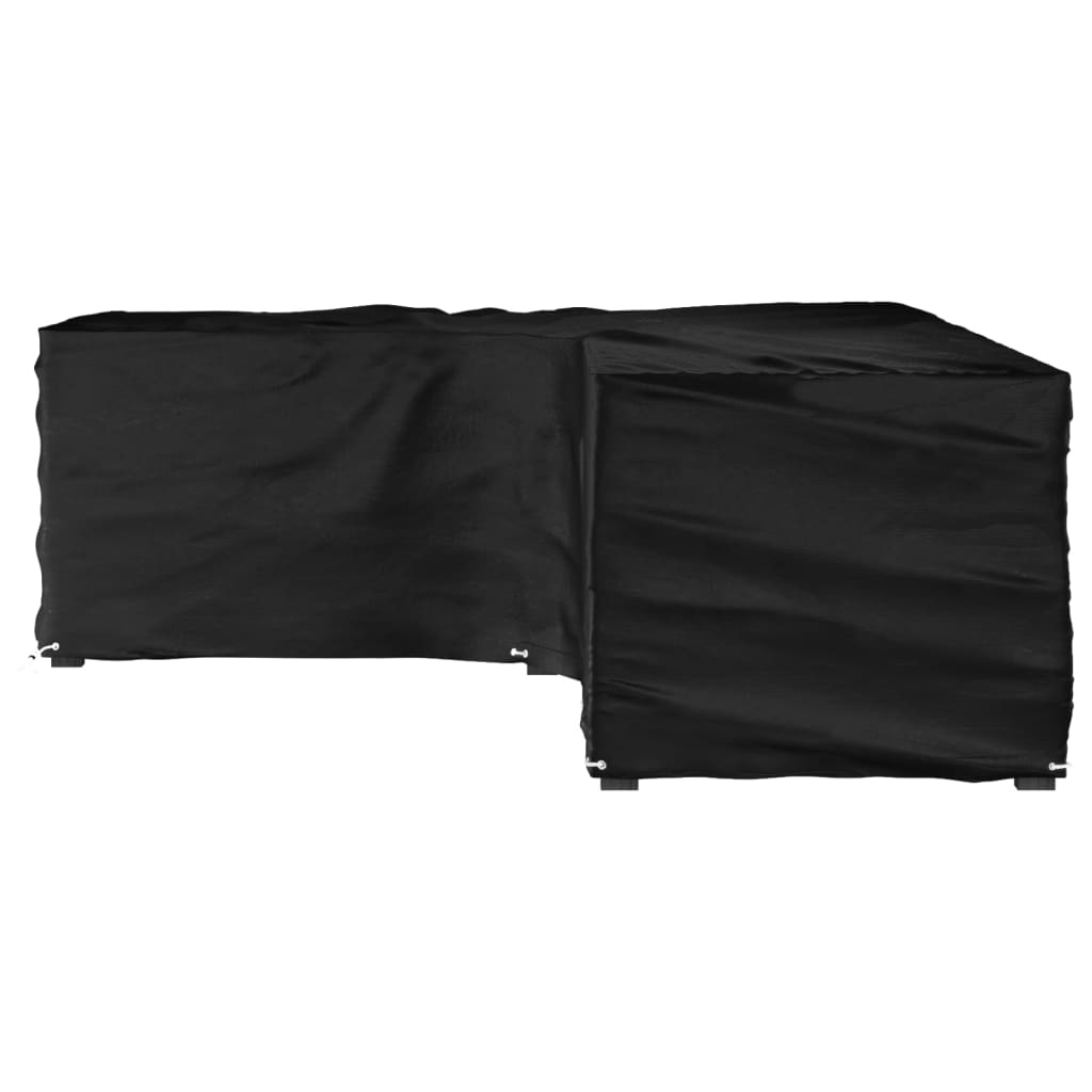 Capa em forma de l p/ mobília de jardim 16 ilhós 210x260x80 cm