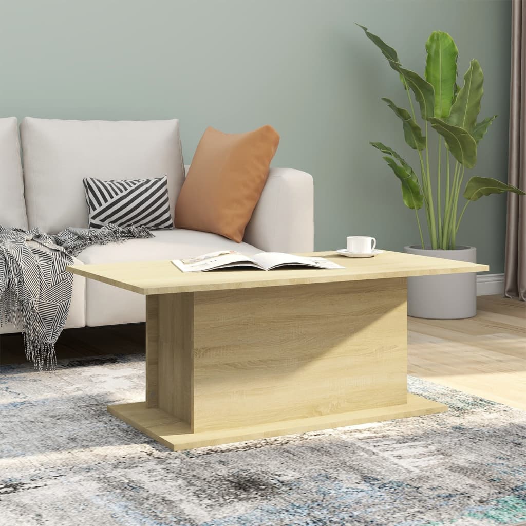 Mesa de centro 102x55,5x40 cm derivados madeira carvalho sonoma