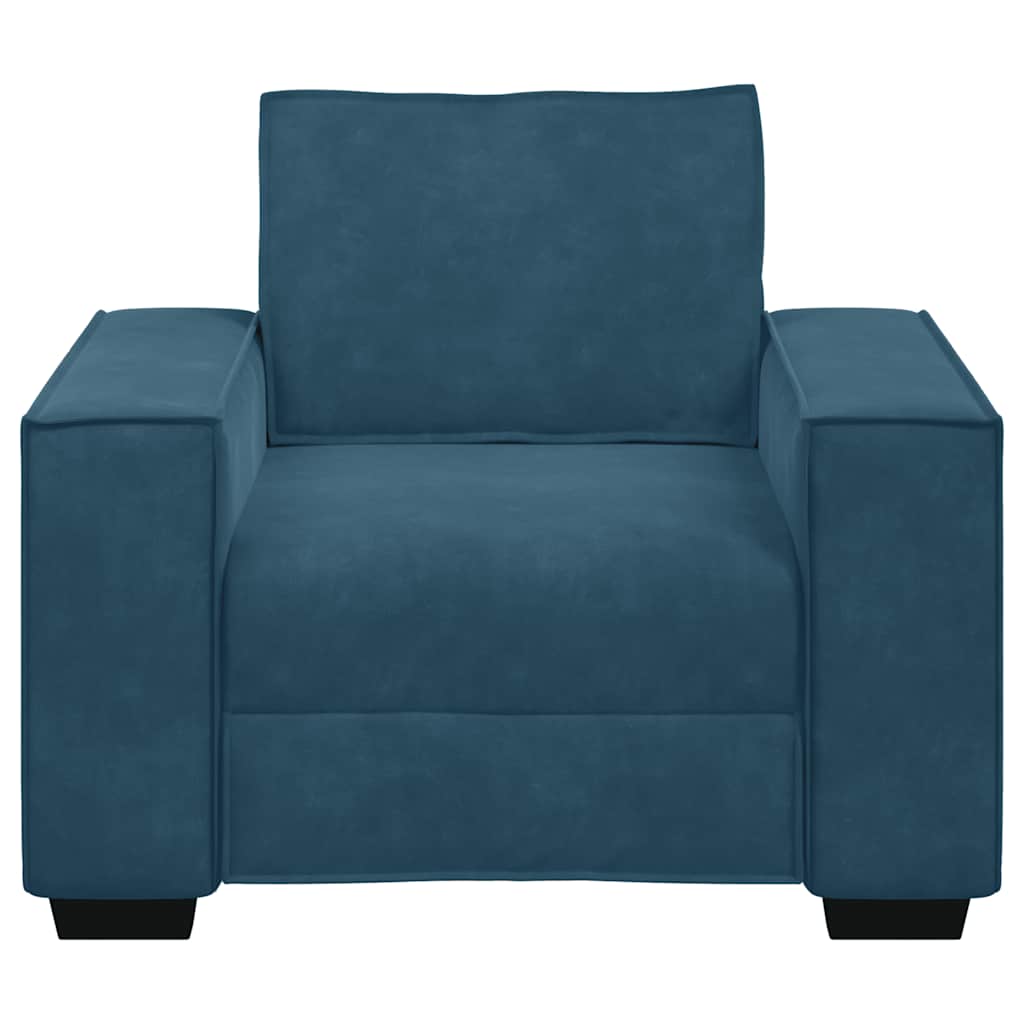 Poltrona 100x78x84 cm veludo azul