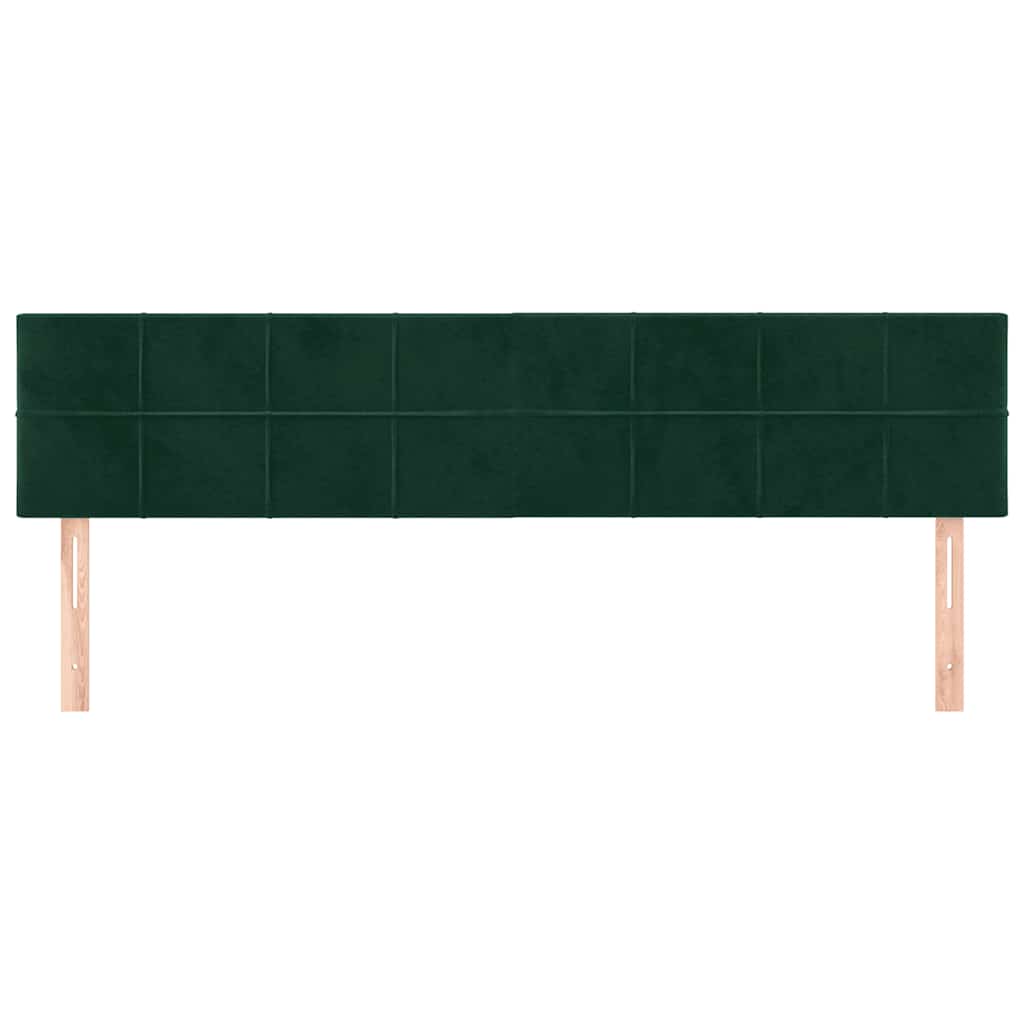 Cabeceiras verde-escuro 180x5x78/88 cm veludo