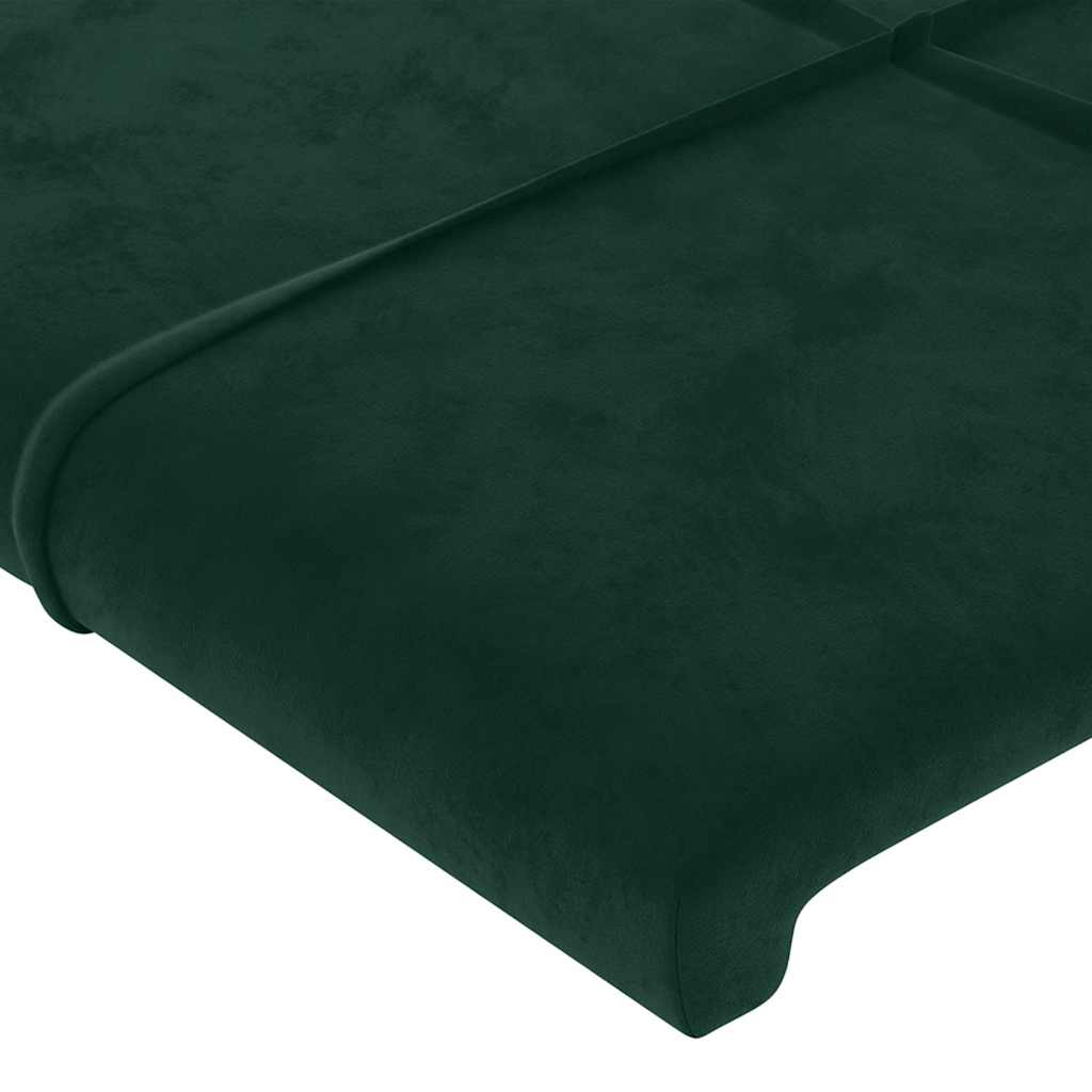 Cabeceiras verde-escuro 180x5x78/88 cm veludo