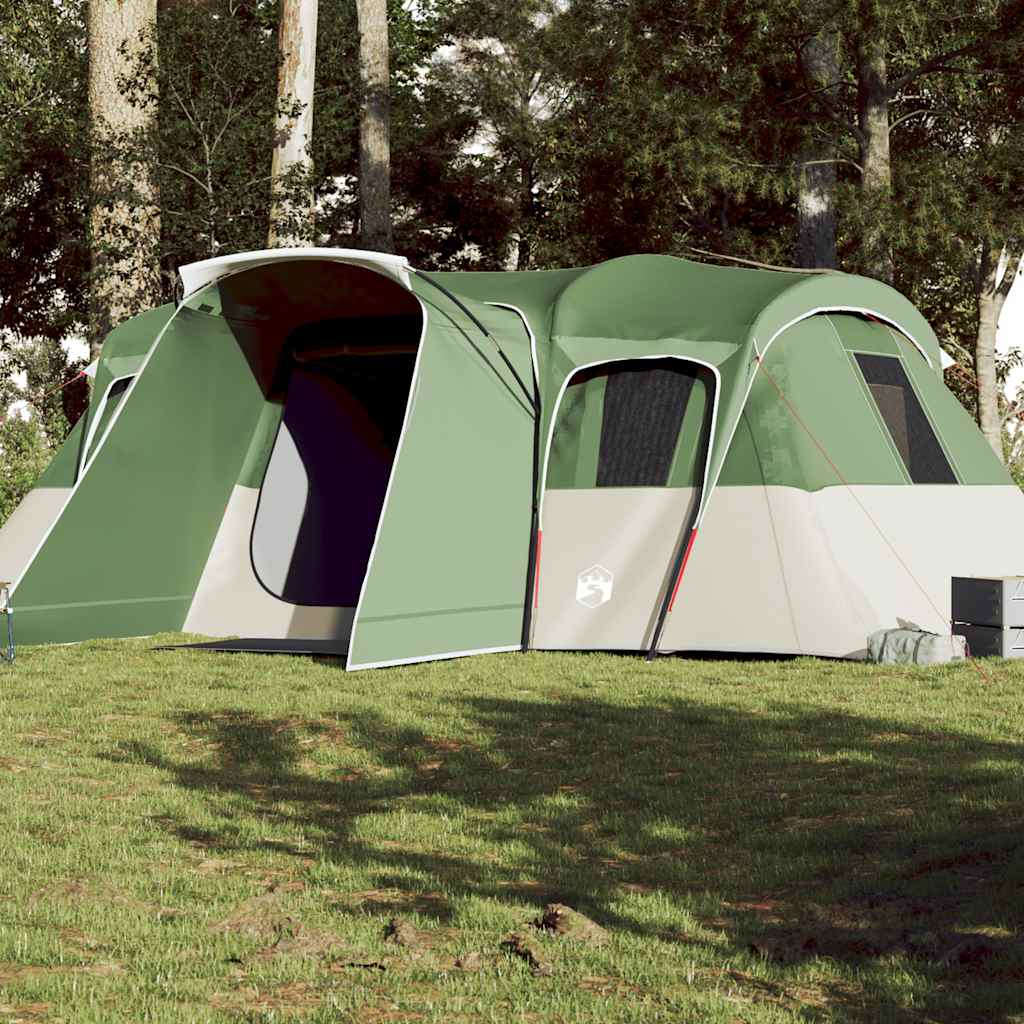 Tenda familiar túnel para 16 pessoas impermeável verde