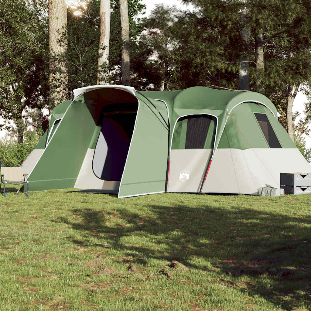 Tenda familiar túnel para 16 pessoas impermeável verde