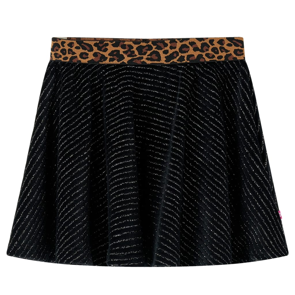 Saia para criança com cinta leopardo preto 128