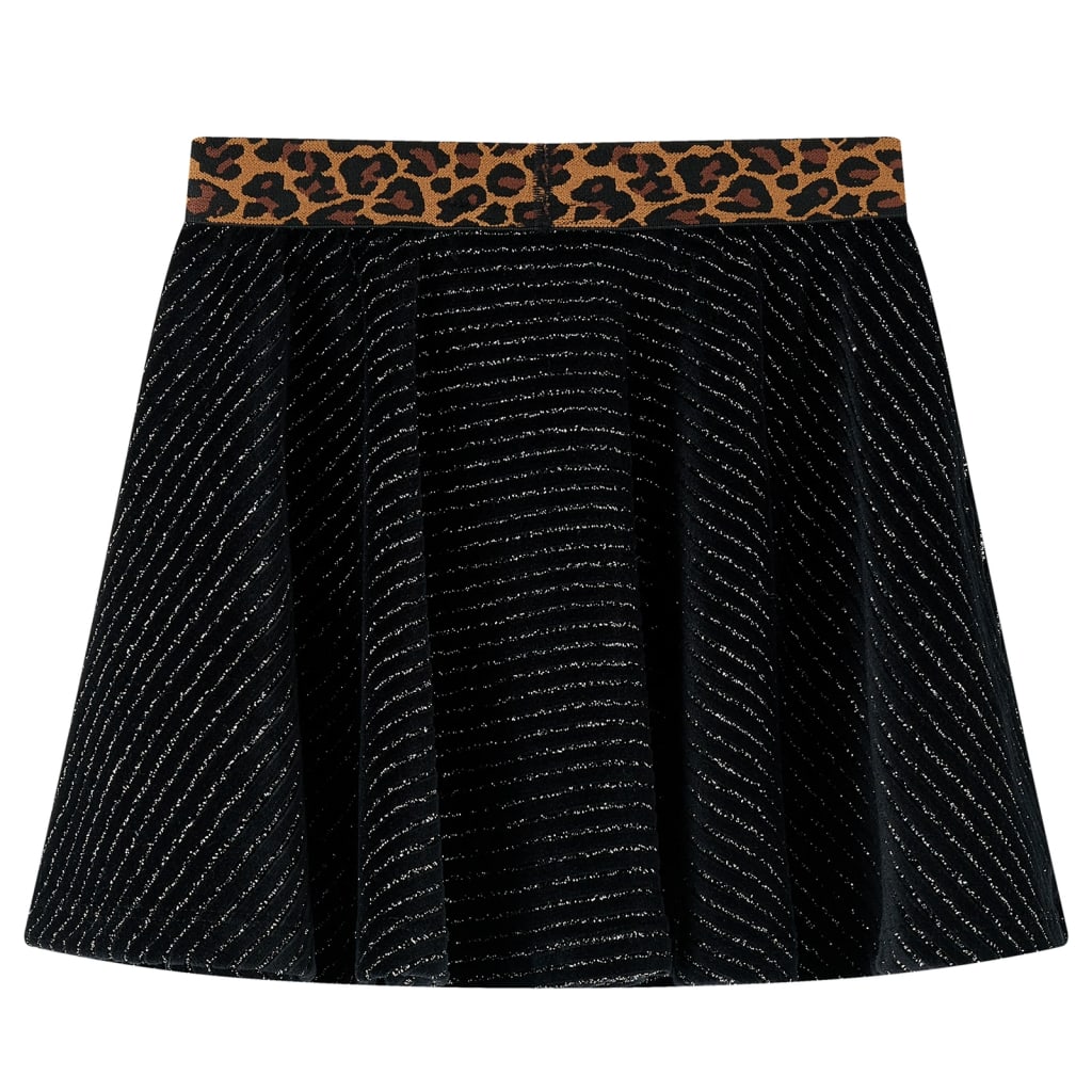 Saia para criança com cinta leopardo preto 128