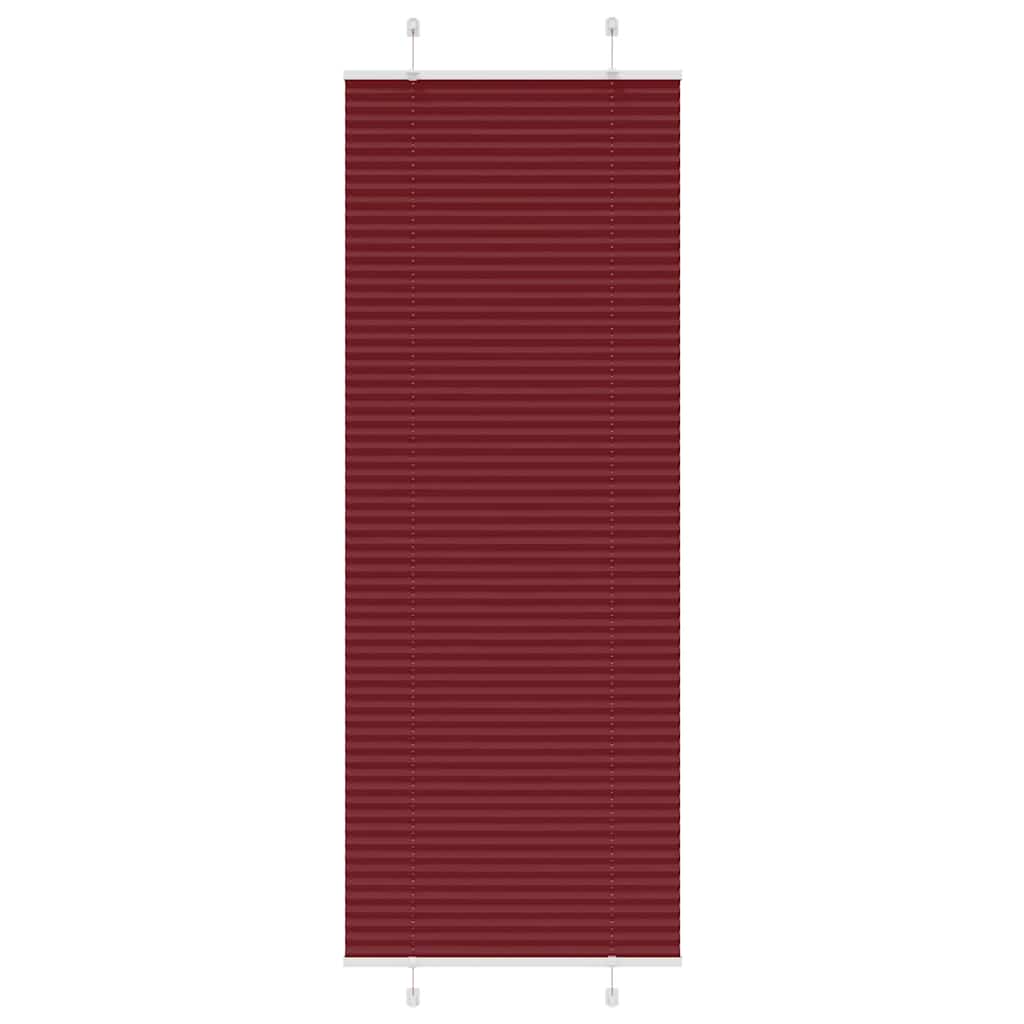 Plissado cego bordéus vermelho 70x200 cm largura tecido