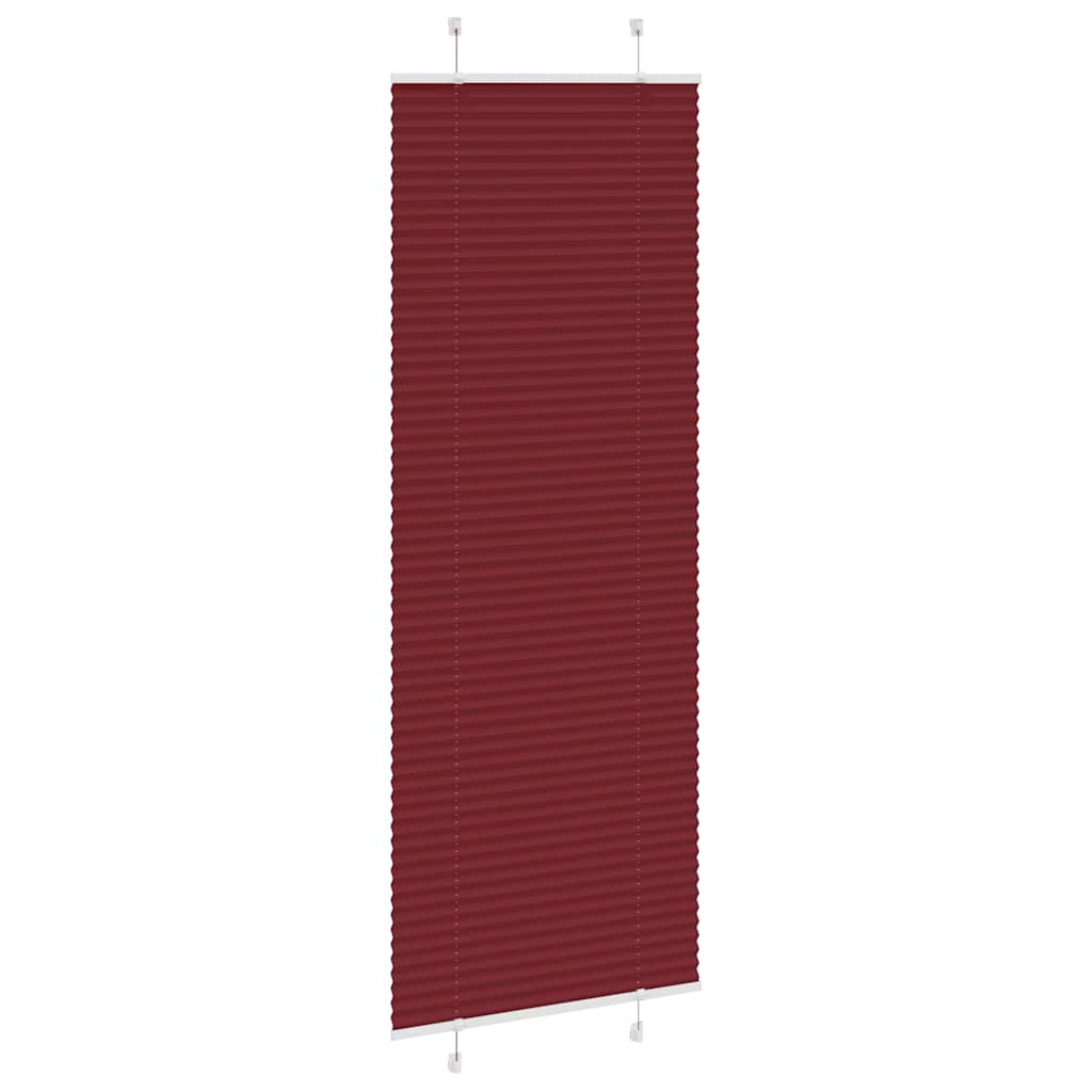 Plissado cego bordéus vermelho 70x200 cm largura tecido