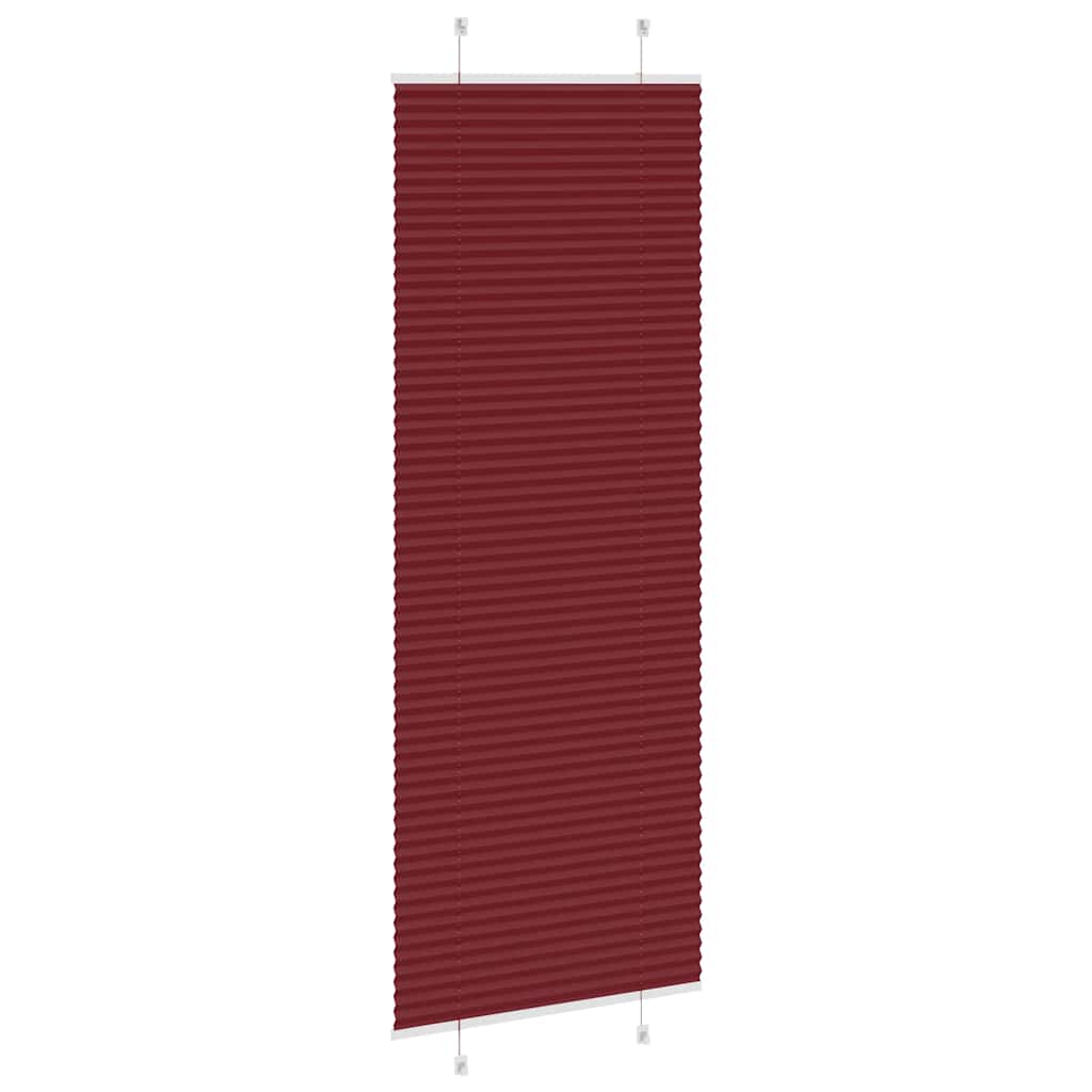 Plissado cego bordéus vermelho 70x200 cm largura tecido