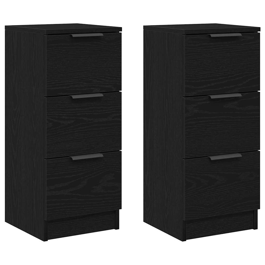 Buffet 2 unid. carvalho preto 30 x 30 x 70 cm