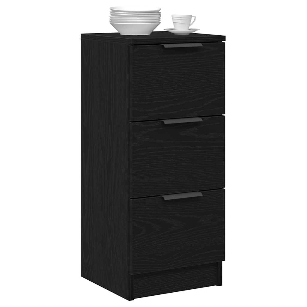 Buffet 2 unid. carvalho preto 30 x 30 x 70 cm