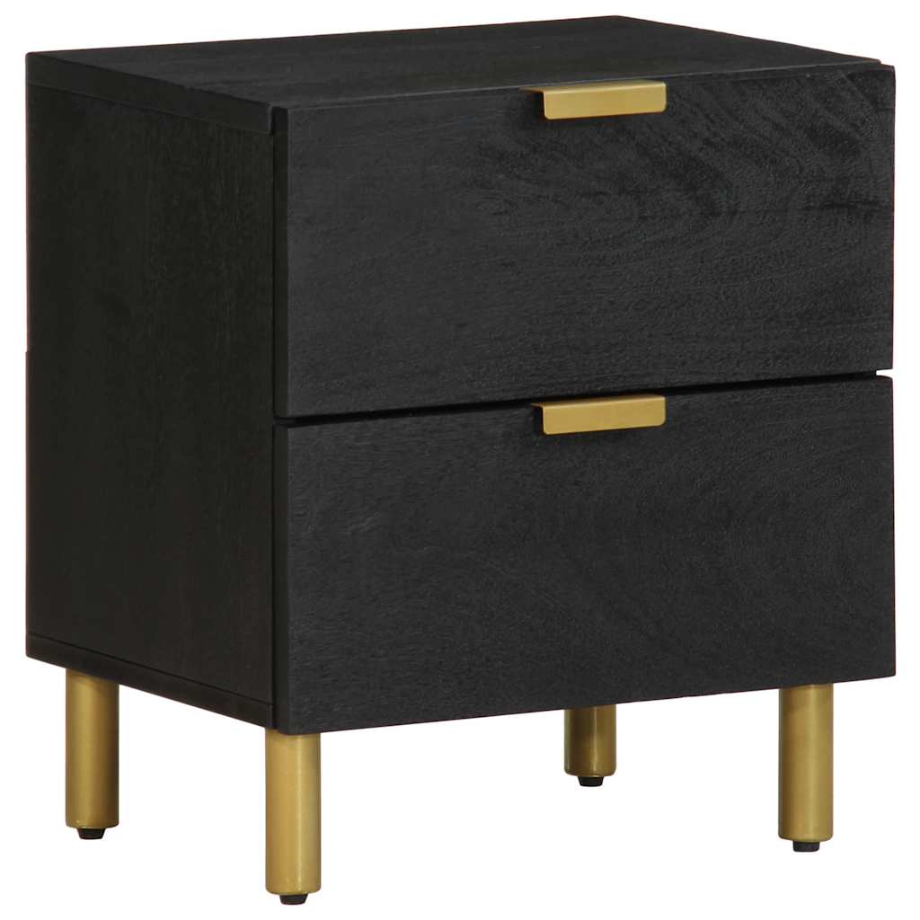 Mesa de cabeceira 40x33x46 cm madeira de mangueira maciça preto