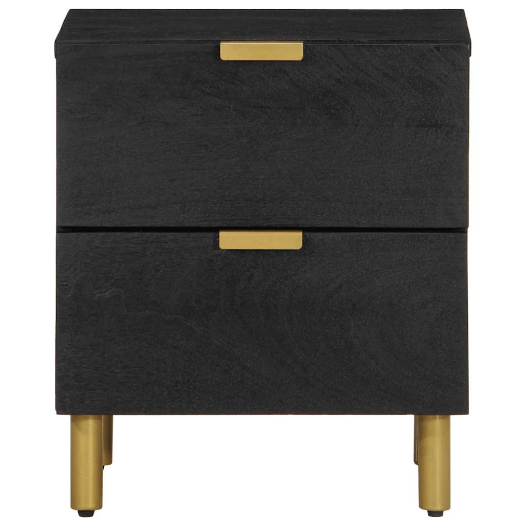 Mesa de cabeceira 40x33x46 cm madeira de mangueira maciça preto