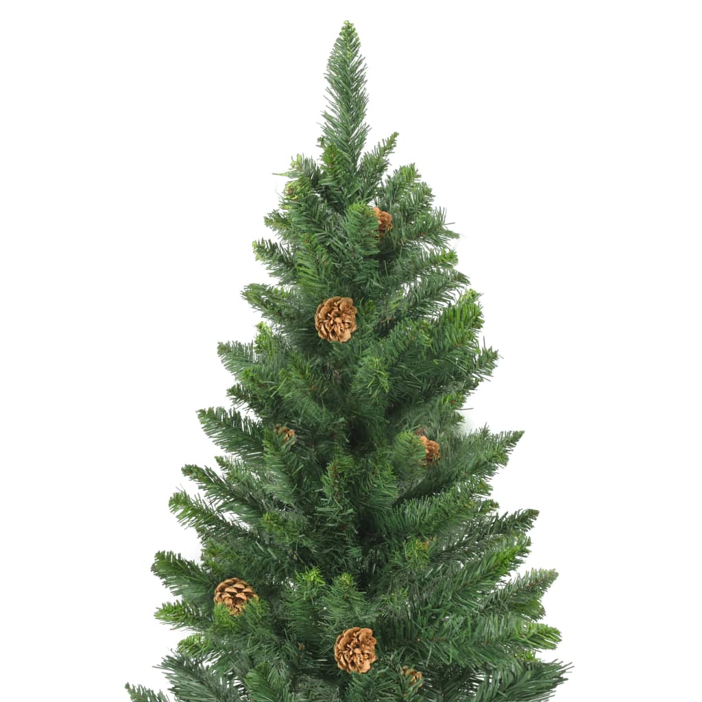 Árvore de natal artificial com pinhas 180 cm verde