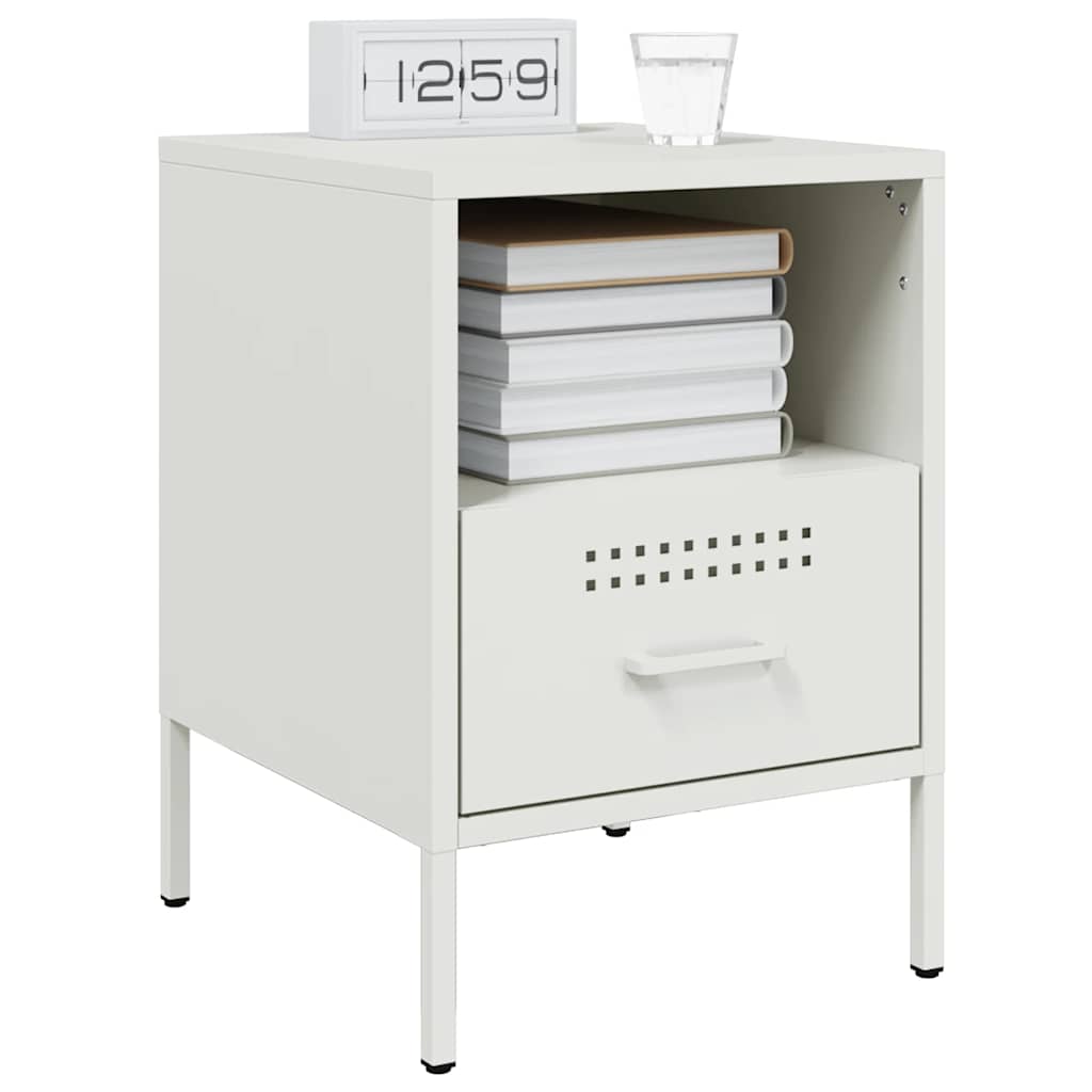 Mesa de cabeceira 36x39x50,5 cm aço branco