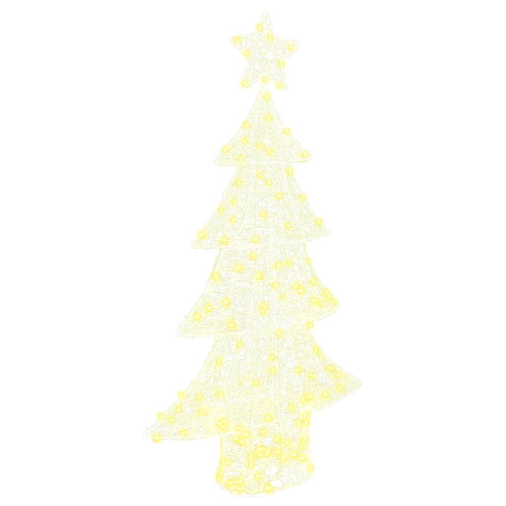Árvore de natal com 160 leds branco quente 150 cm acrílo