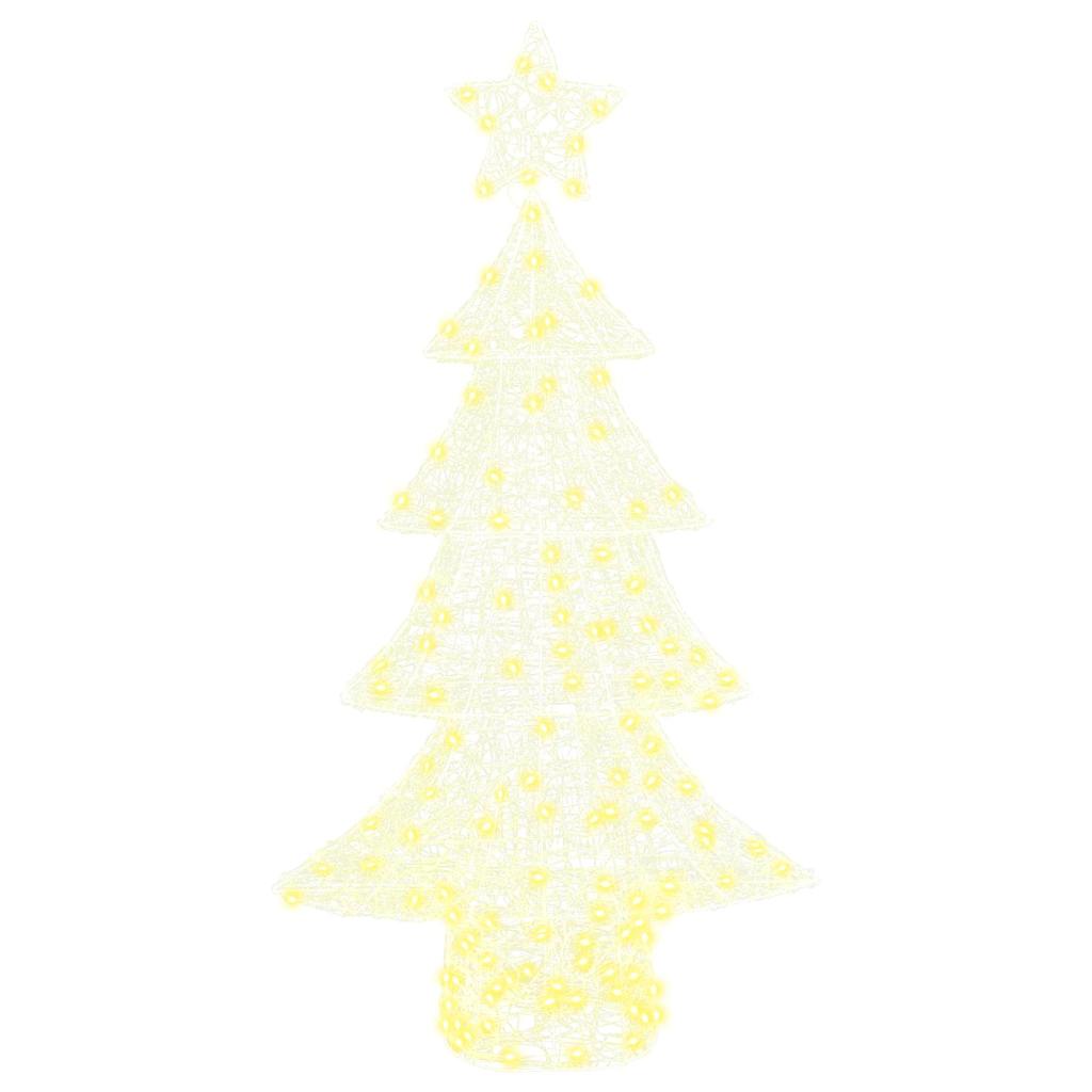 Árvore de natal com 160 leds branco quente 150 cm acrílo