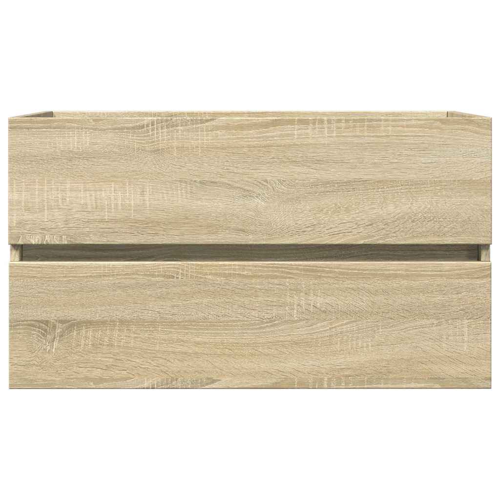 Armário de lavatório 80x38,5x45cm contraplacado carvalho sonoma