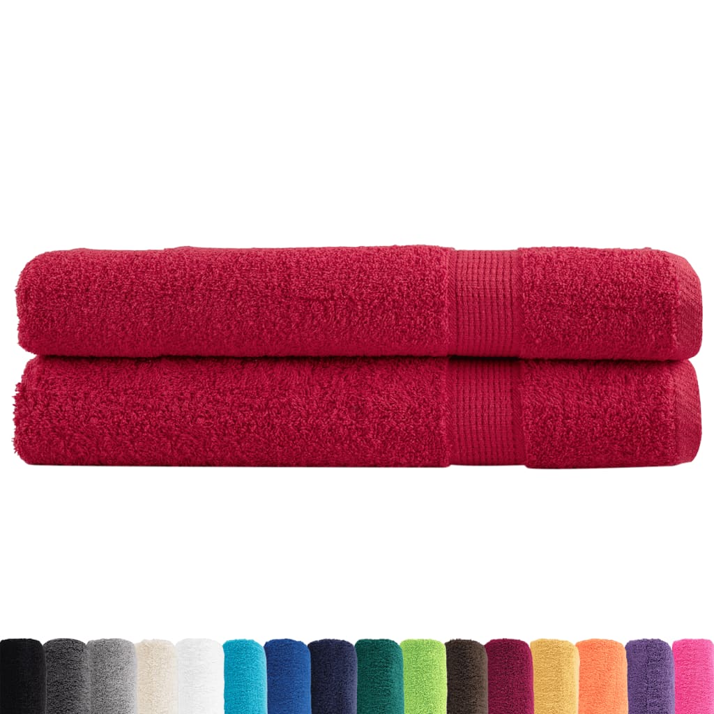 Toalhas de sauna premium solund 2pcs 80x200cm 600 gsm vermelho