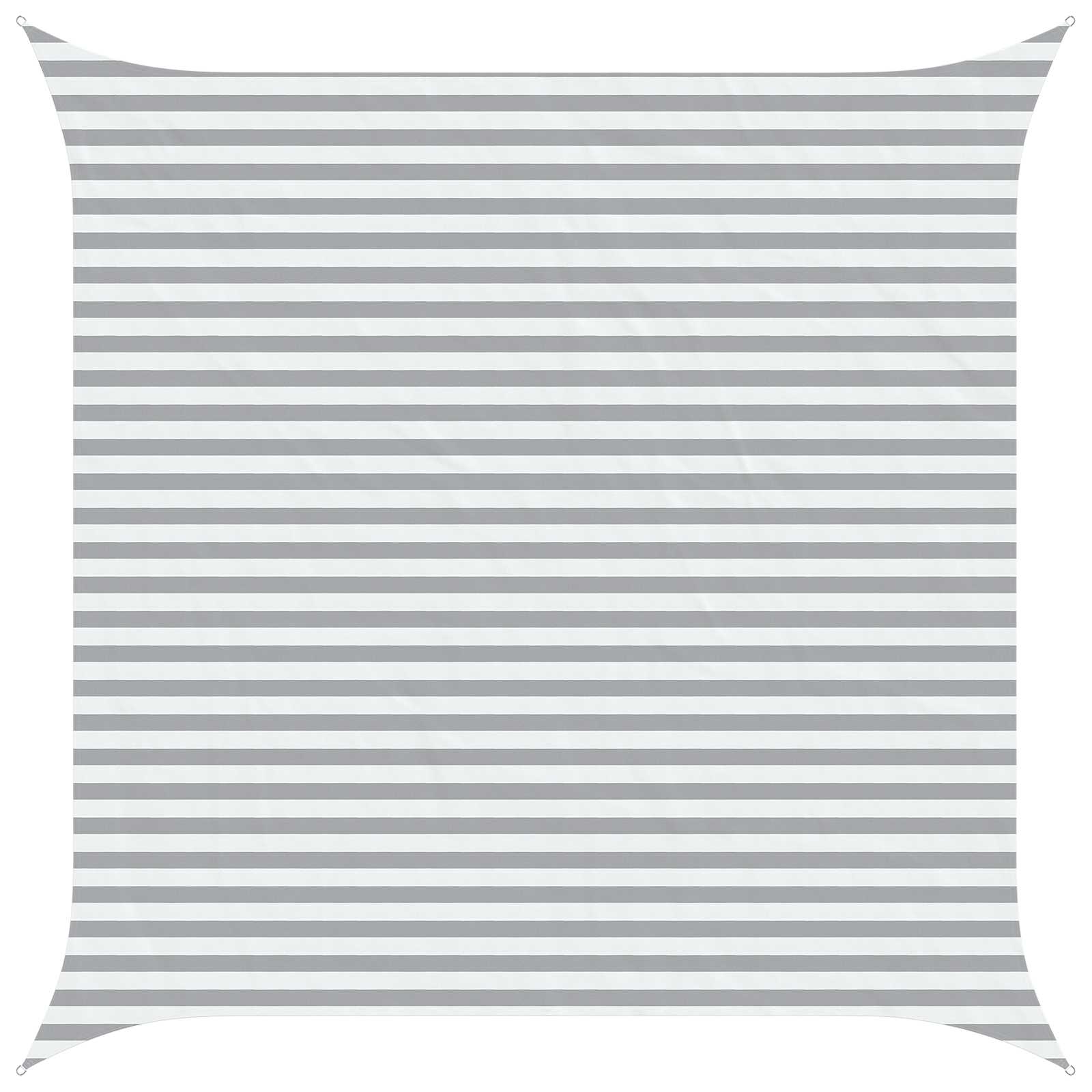 Vela de sombra solar cinza claro e branco 4 x 4 m