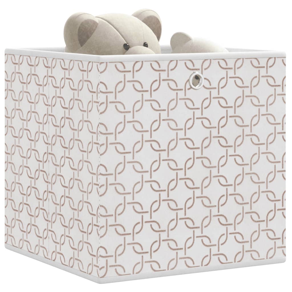 Caixas de arrumação dobráveis 10 pcs 32x32x32 cm tnt creme