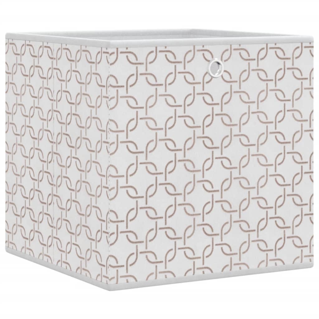 Caixas de arrumação dobráveis 10 pcs 32x32x32 cm tnt creme
