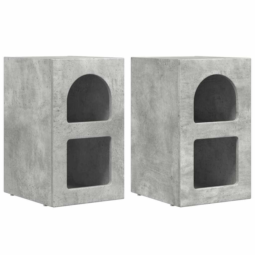 Mesa-de-cabeceira elst 2 unid. cinzento 29,5 x 33,5 x 50 cm