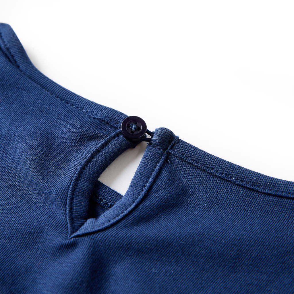 T-shirt de manga comprida para criança azul-marinho 92