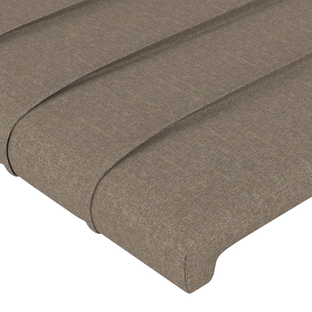 Cabeceira taupe 90x5x118/128 cm tecido