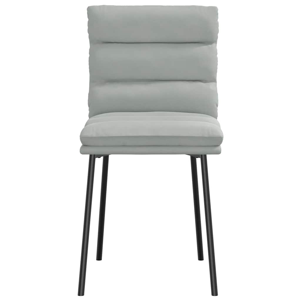 Cadeiras de jantar 4 pcs veludo cinzento-claro