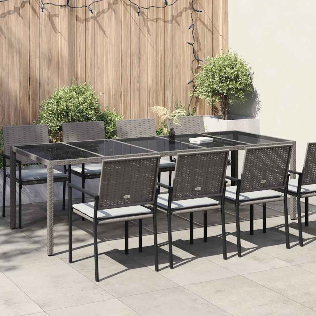 Mesa de jardim cinzeto vime PE