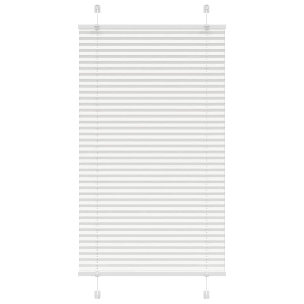 Branco plissada cega 75x150 cm largura tecido 74,4 cm poliéster