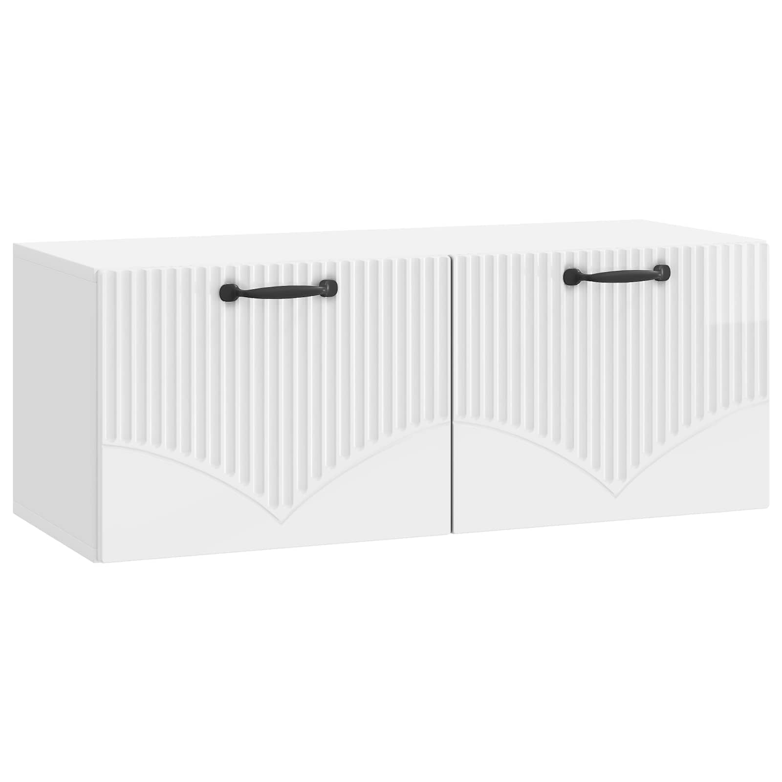 Gabinete de TV de parede branco brilhante 78,5 x 31 x 30 cm